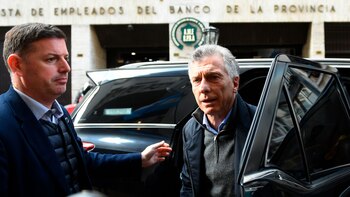Mauricio Macri llegando a la