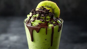 Refrescante licuado de kiwi en