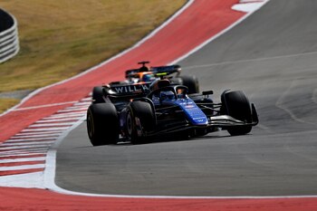 Franco Colapinto hizo una gran carrera en el circuito texano: fue décimo y sumó su quinto punto en la F1 (Jerome Miron-Imagn Images)