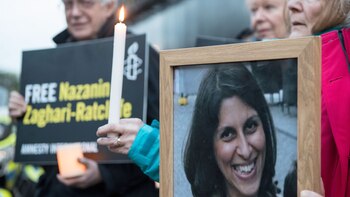 Vigilias por la detención de Nazanin Zaghari-Ratcliffe, en Londres