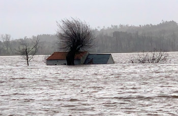 Una casa inundada por las