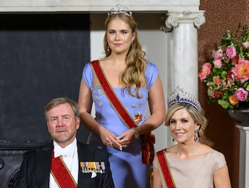 El rey Guillermo Alejandro y la reina Máxima, con la princesa Amalia (NLBeeld POOL, Mischa Schoemaker).