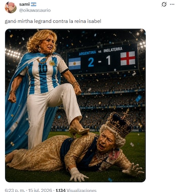 Los memes del partido entre Argentina e Inglaterra reemplazaron a los jugadores por famosos argentinos en imágenes generadas con inteligencia artificial