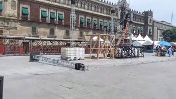 El templete fue instalado en