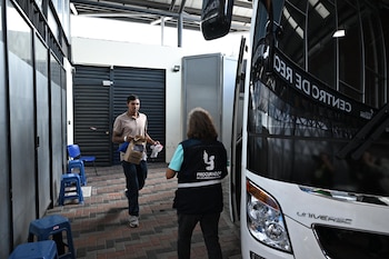 Llegada de migrantes a Guatemala deportados desde Estados Unidos