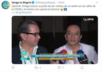 Los Mascabrothers lamentaron la inseguridad