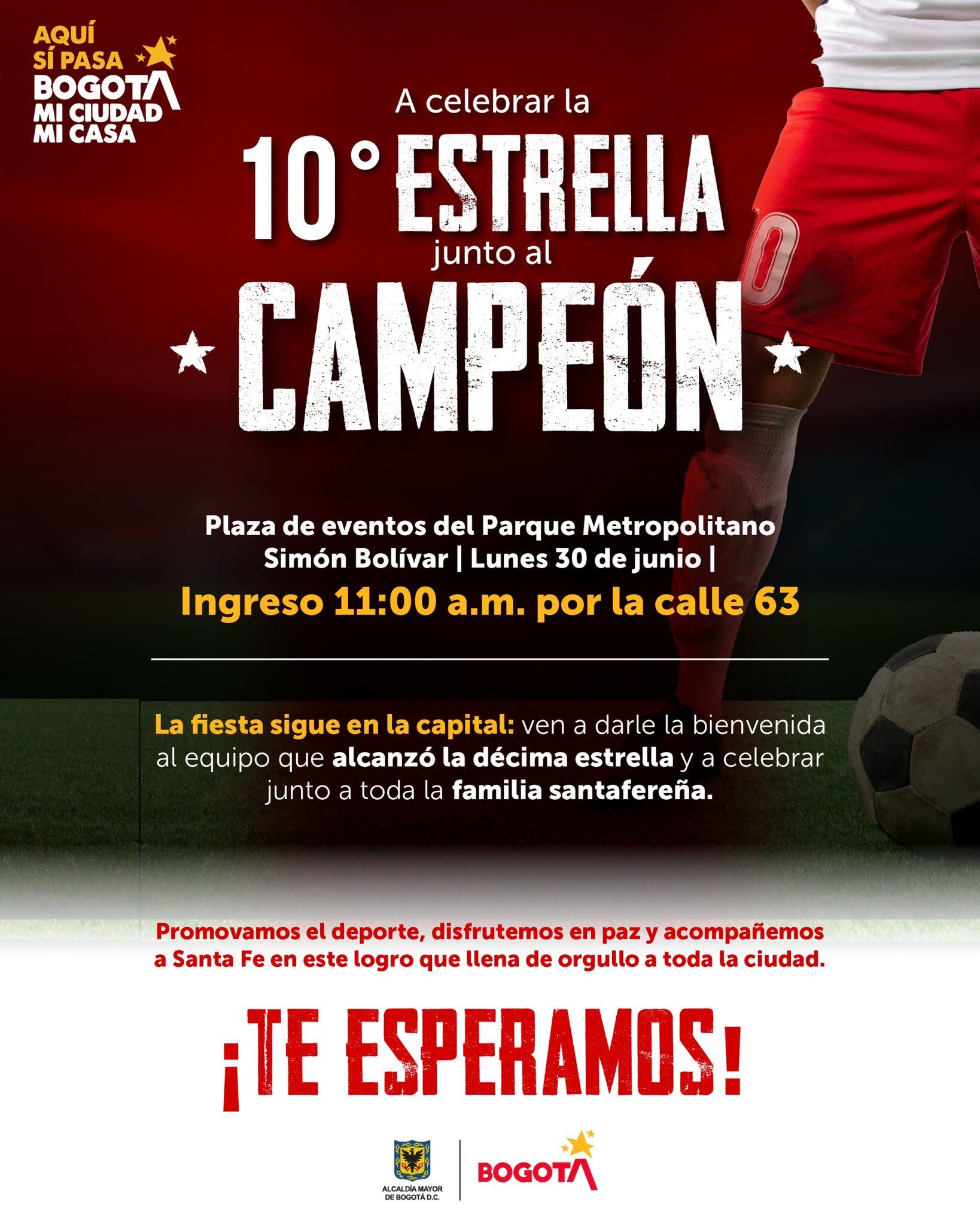 Los hinchas de Santa Fe podrán asistir al Simón Bolívar - crédito @IDRD/X