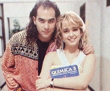 Andrea Legarreta y Héctor Suárez