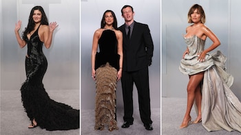 Vestidos metalizados y transparencias: las