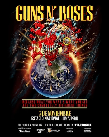 Guns N’ Roses regresa a Lima con un único concierto en 2025.