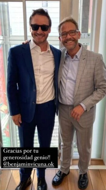 Rodolfo junto a Benjamín Vicuña