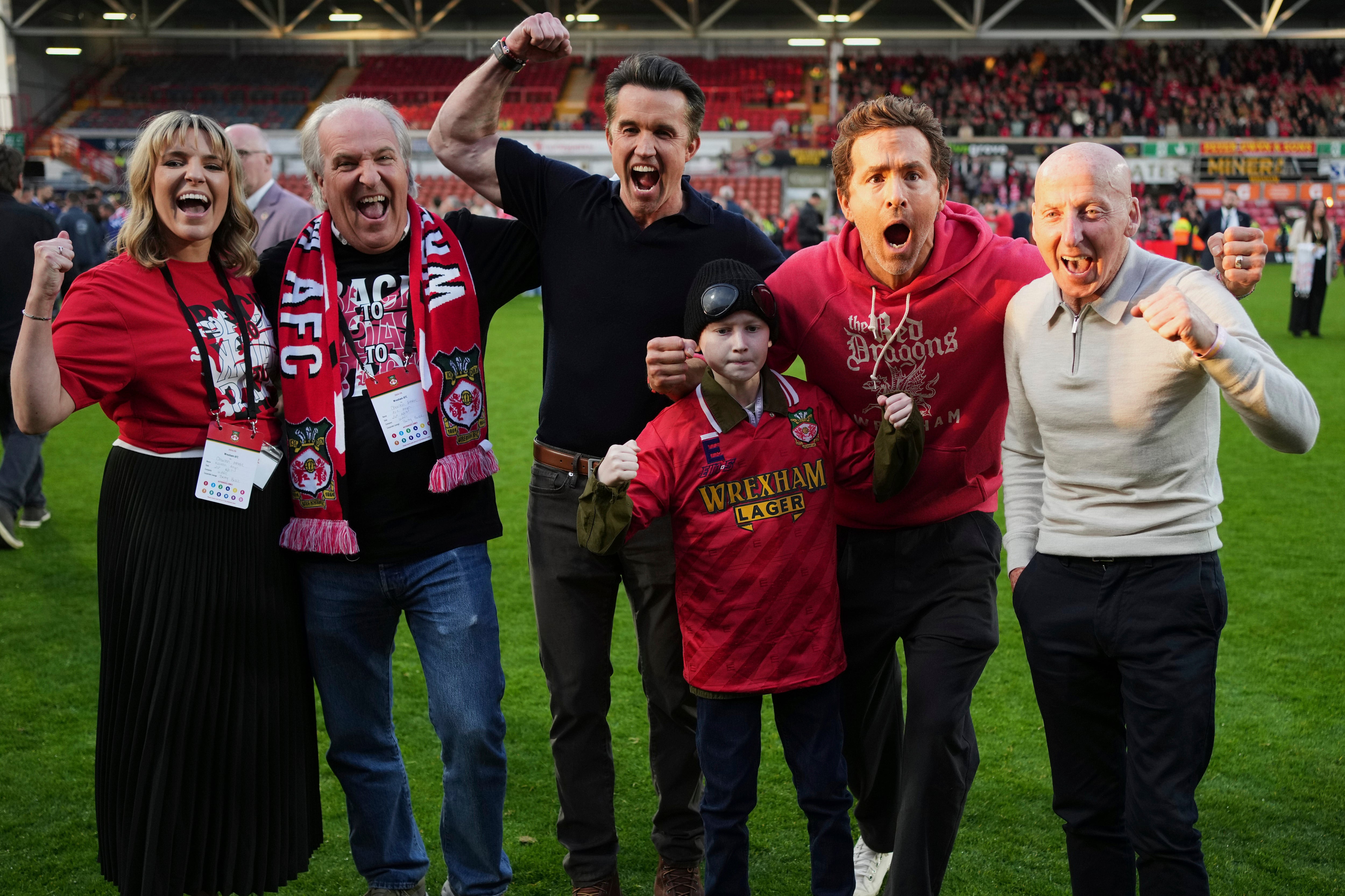 Ryan Reynolds y Rob McElhenney van por una apuesta ambiciosa del crecimiento deportivo y comunitario (AP Photo/Jon Super, Archivo)