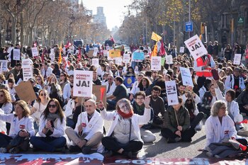 Manifestación de Metges de Catalunya,