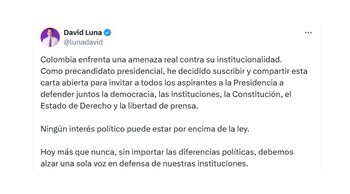 Con esta publicación, el precandidato