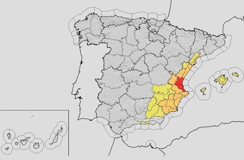 Mapa de alertas de la