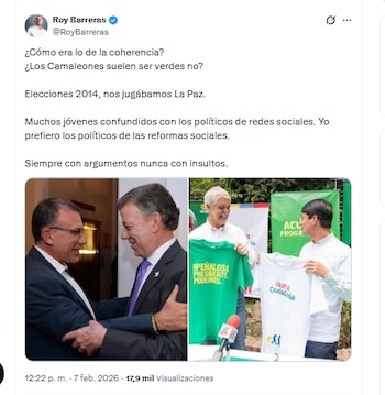 El candidato Roy Barreras defendió