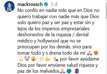El exnovio de la modelo colombiana preocupo con su estado de salud