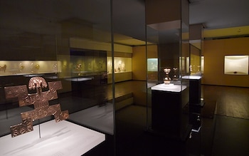 Espacio de divulgación en el Museo del Oro sobre el estudio del pasado urbano y su preservación. - crédito Banco de la República