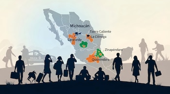 Imagen ilustrativa de las regiones señaladas como riesgosas por el magisterio. (Crédito: Infobae México)