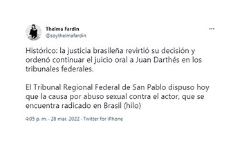 El hilo de Twitter de