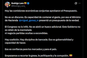 Rodrigo Lara - crédito @Rodrigo_Lara_/X