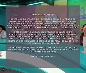 El comunicado que anunció la