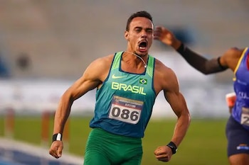 El brasileño Rafael Henrique Campos Pereira, ganador de los 110 metros vallas en el Félix Sánchez Classic. - crédito
Comité Olímpico Brasileiro