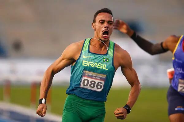 El brasileño Rafael Henrique Campos Pereira, ganador de los 110 metros vallas en el Félix Sánchez Classic. - crédito Comité Olímpico Brasileiro