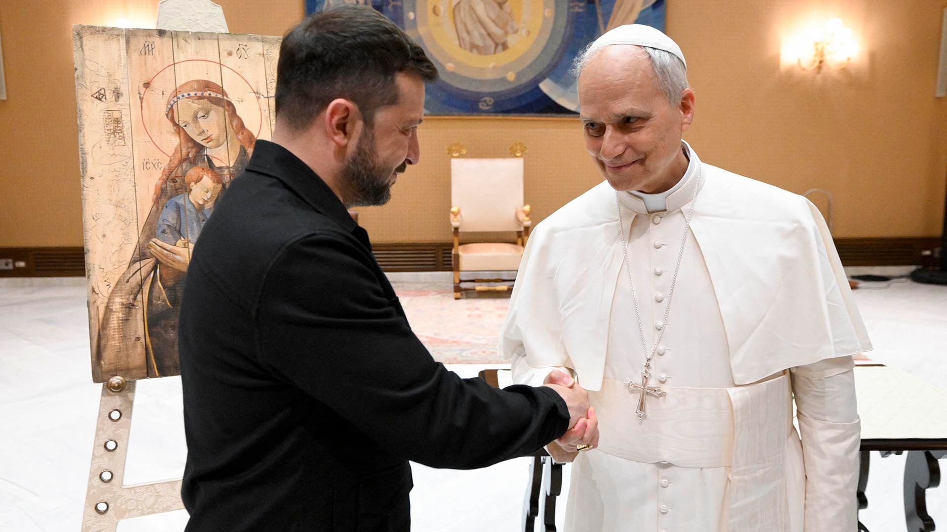La visita de Zelensky al papa León XIV en 2025 (Photo by Handout / VATICAN MEDIA / AFP / Archivo)