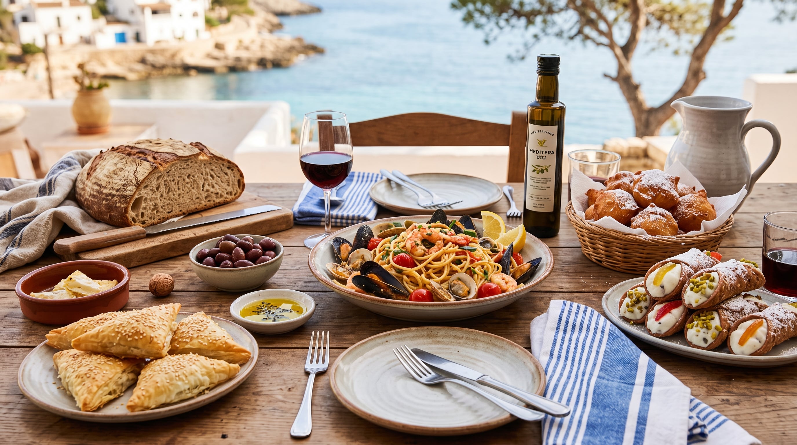 Platos tradicionales de Italia, Grecia y Portugal reflejan la identidad culinaria de sus regiones a través de ingredientes locales y técnicas heredadas. (Imagen Ilustrativa Infobae)