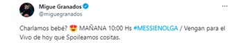 El tuit de Migue Granados
