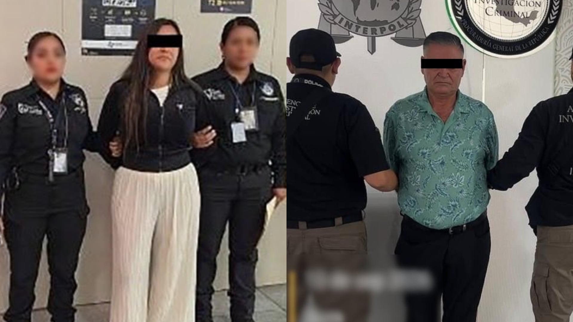 Detienen a dos personas en el AICM: un extranjero por secuestro y una mujer por explotación sexual. SSPC