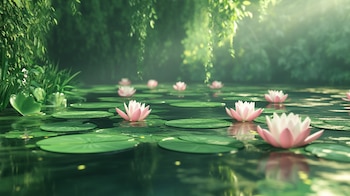 Flores acuáticas, nenúfares, estanque natural, biodiversidad, lirios de agua. - (Imagen Ilustrativa Infobae)