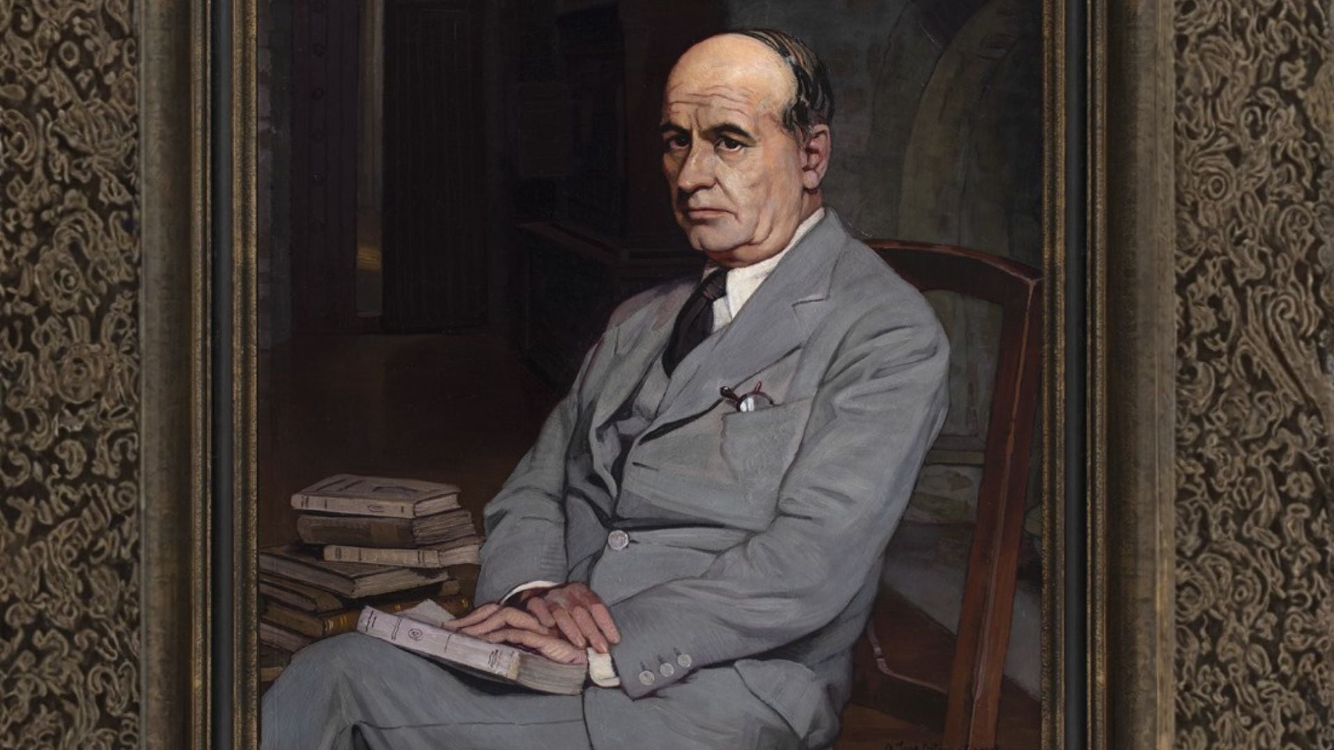 Retrato del filósofo español José Ortega y Gasset, pintado por Ignacio Zuloaga en 1935.