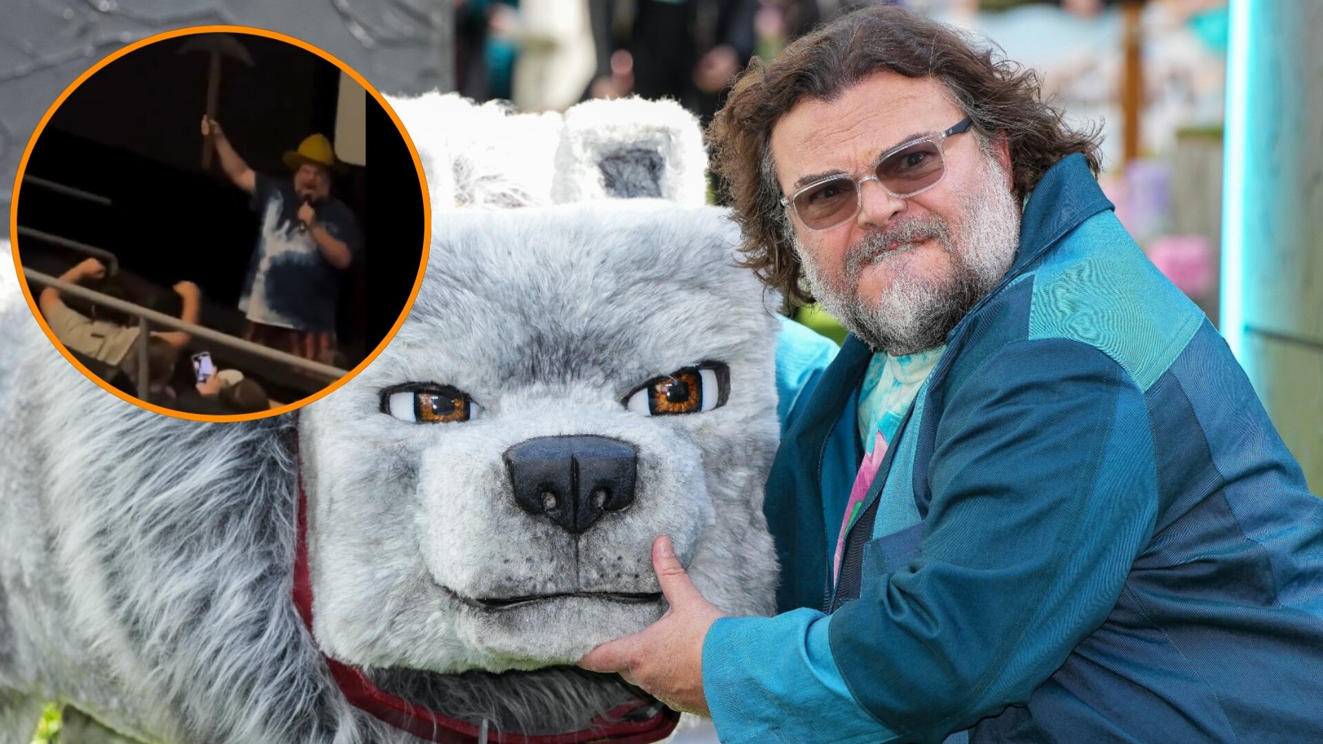 La estrella de Hollywood agita a fans durante proyección de