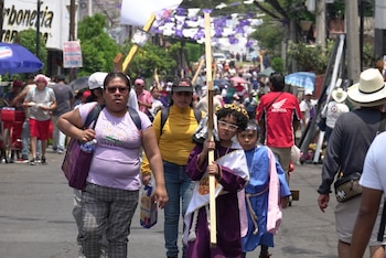 CIUDAD DE MÉXICO 18ABRIL2025.- Nazarenos