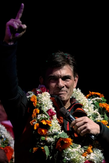 El candidato presidencial boliviano Rodrigo