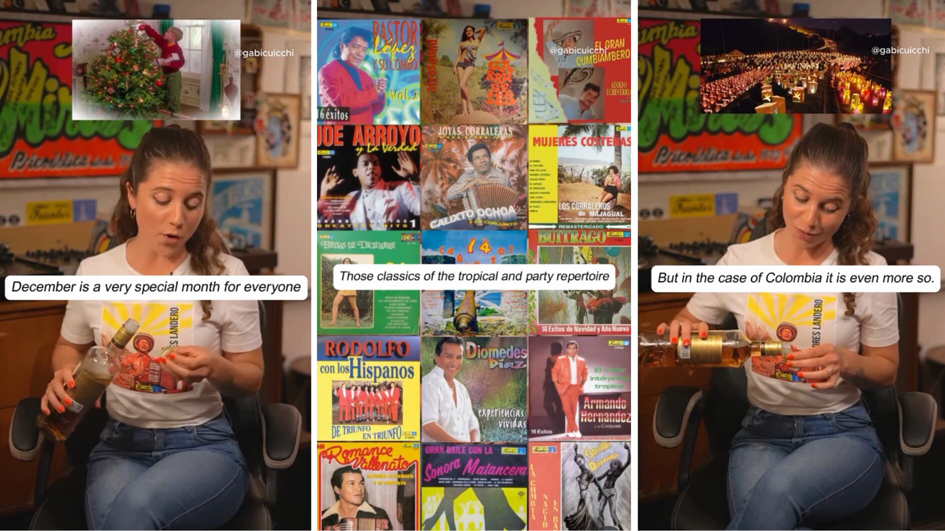 La argentina enamorada de las cumbias y Colombia que compartió un video explicando la importancia de la música de final de año: “Se gozan las fiestas”
