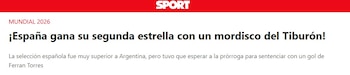 El título del medio español tras la consagración