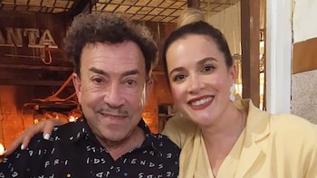 Aníbal Pachano y su hija