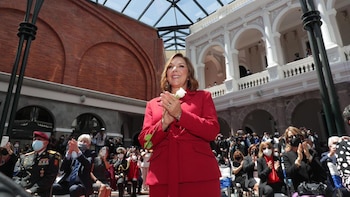 Lourdes Alcívar, en un acto