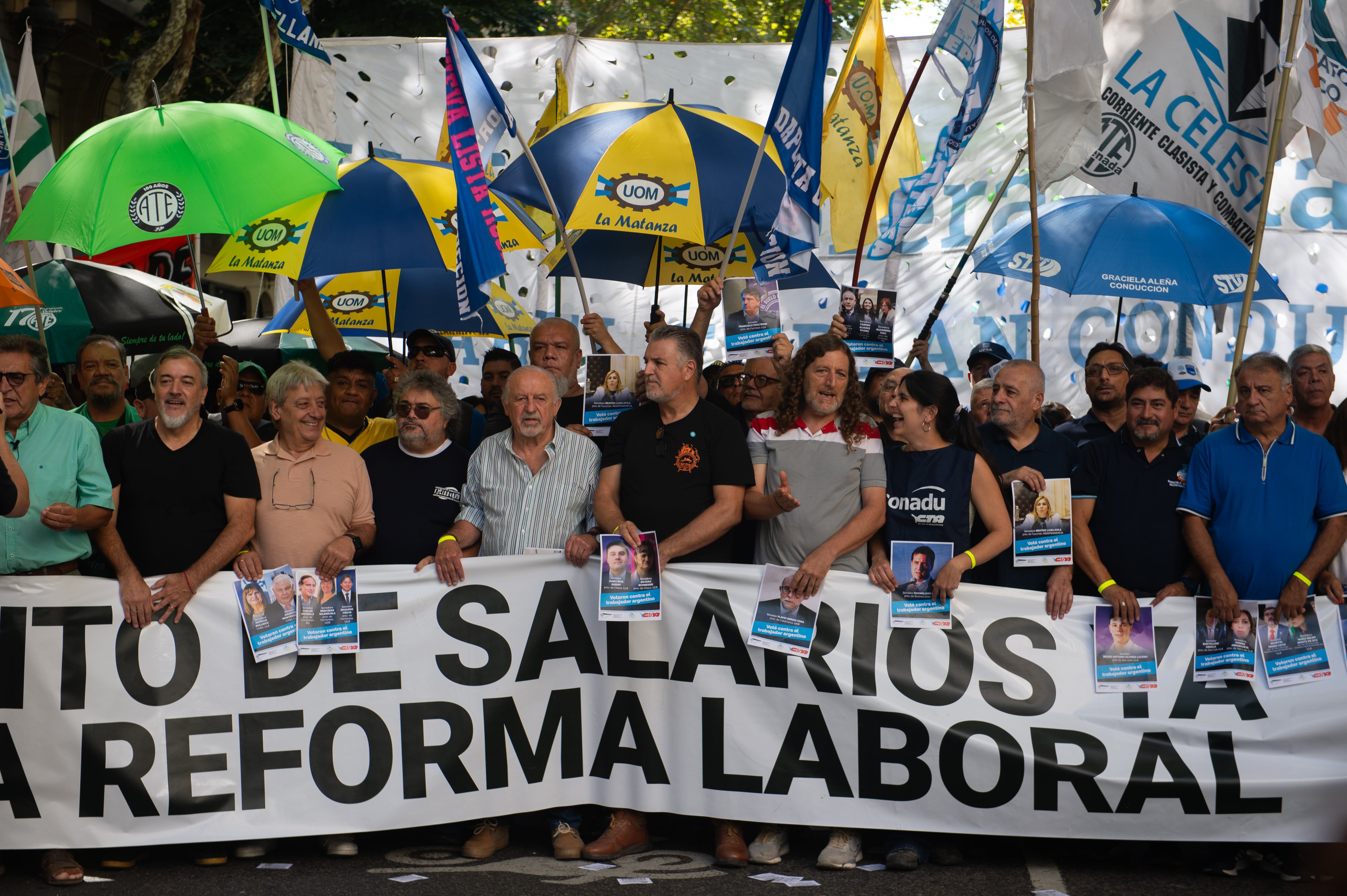 Una de las manifestaciones contra la Reforma Laboral (Jaime Olivos)