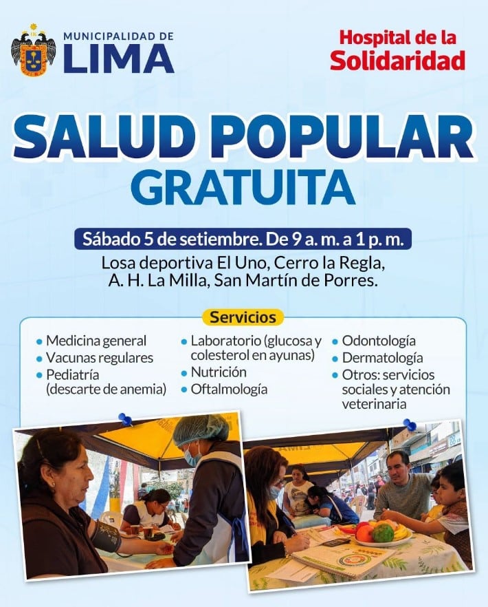 El evento incorporará servicios sociales y atención veterinaria, con prestaciones destinadas tanto a las familias como a sus animales de compañía - Créditos: Municipalidad de Lima.