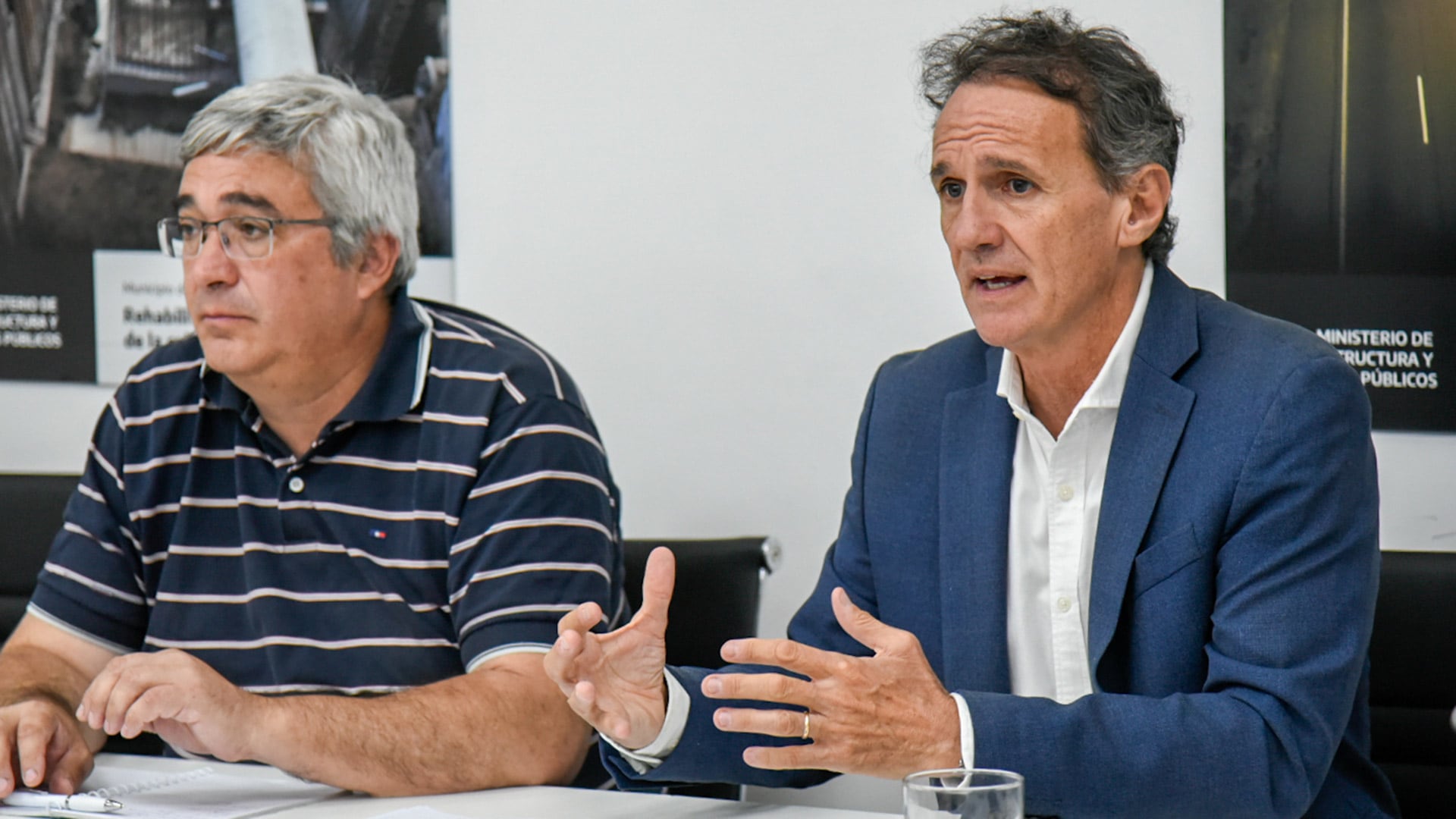 Los ministros Gabriel Katopodis (Infraestructura) y Javier Rodríguez (Desarrollo Agrario)