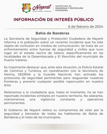 La confrontación fue confirmada por