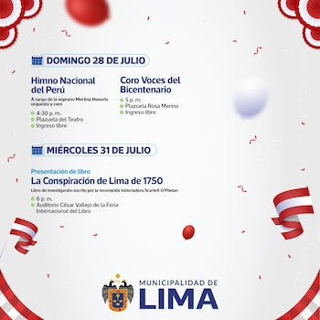 Eventos gratuitos por 28 y