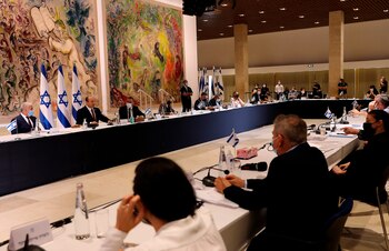 Reunión del Gobierno israelí en Jerusalén, este lunes. EFE/EPA/GIL COHEN-MAGEN / POOL