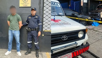 El conductor detenido enfrentará procesos penales por los delitos de homicidio culposo y conducción peligrosa. (Cortesía: PNC de El Salvador/Cruz Roja Salvadoreña, Seccional Santa Tecla)