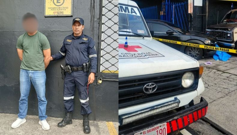 El conductor detenido enfrentará procesos penales por los delitos de homicidio culposo y conducción peligrosa. (Cortesía: PNC de El Salvador/Cruz Roja Salvadoreña, Seccional Santa Tecla)