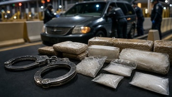Hallan casi 12 kilos de fentanilo, heroína y metanfetamina ocultos en una miniván: estaban valuados en más de USD 500.000